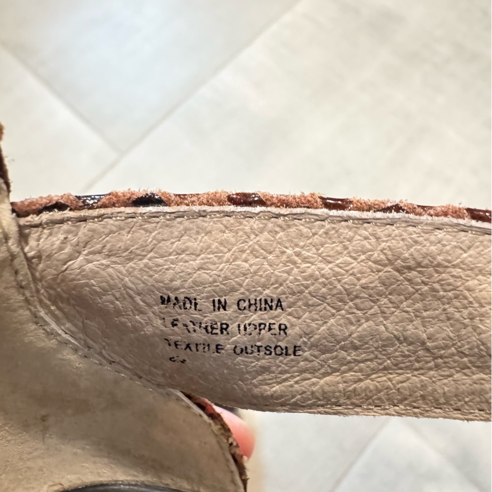 Michael Kors Snakeskin Leather/ Textile outsole/ 4" Heels/ Zipper Up Sandal - Picture 11 of 11